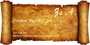 Zsebe Aglája névjegykártya